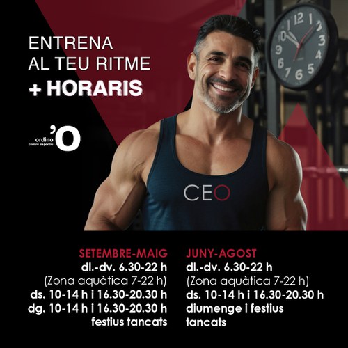 El CEO amplia horaris d'obertura a partir del setembre