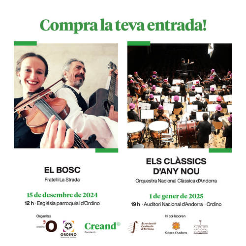 L'Associació Festivals d'Ordino programa dos nous concerts